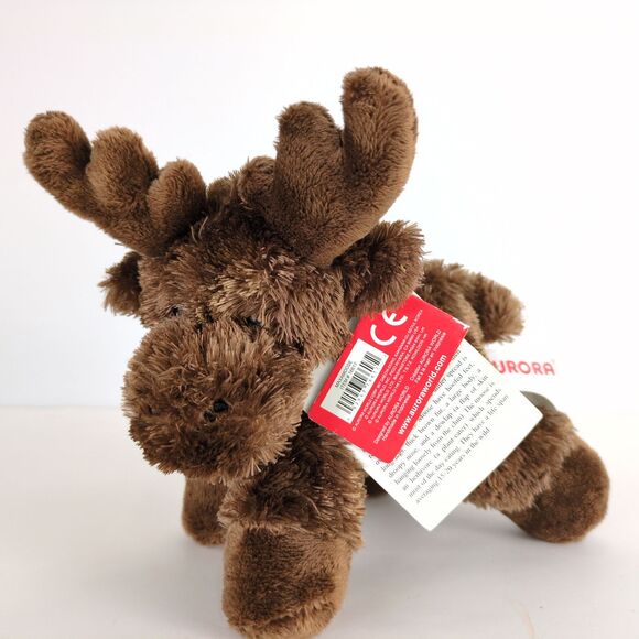 Aurora Other - NWT Aurora Maxamoose Brown Moose 8" Stuffed Animal‎ Plush 2014 Mini Flopsie